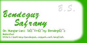 bendeguz safrany business card